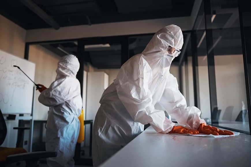 AL Pest Control professional performing disinfection